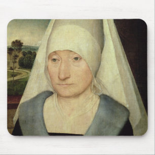 Portrait of an Old Woman (oil on panel) Mouse Pad