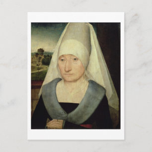 Portrait of an Old Woman (oil on panel) Postcard