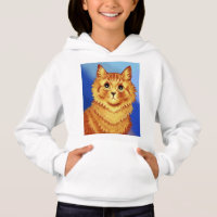 Portrait of an orange cat by Louis Wain