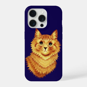 Portrait of an orange cat by Louis Wain iPhone 15 Pro Case
