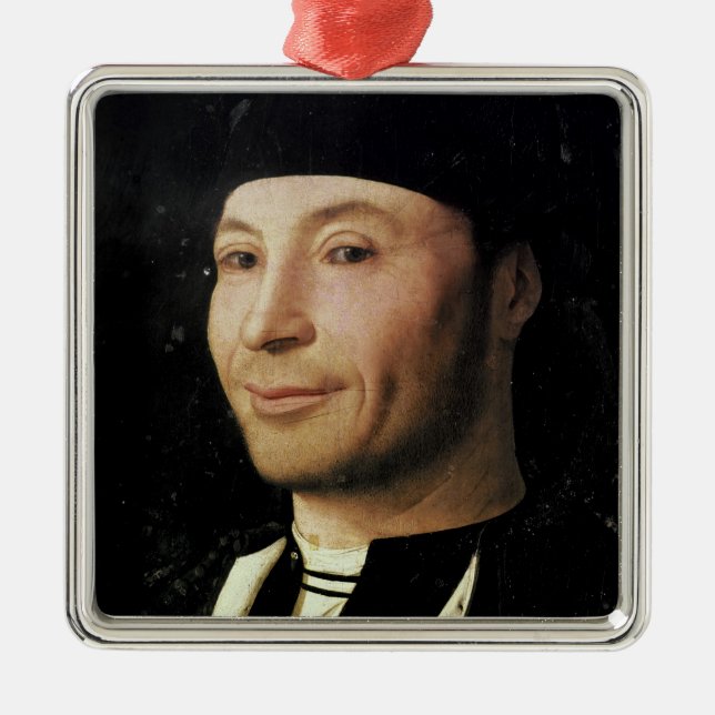 Portrait of an Unknown Man Metal Ornament (Front)