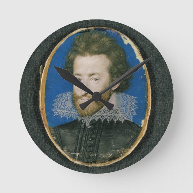 Portrait of an Unknown Man Round Clock (Front)