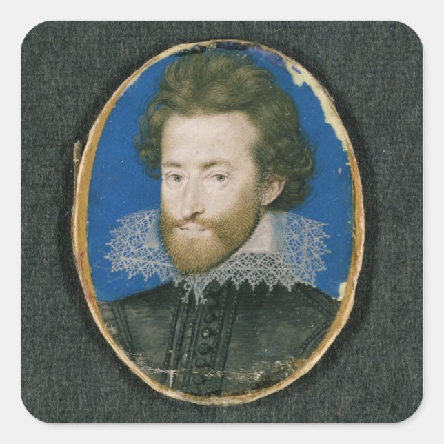 Portrait of an Unknown Man Square Sticker (Front)