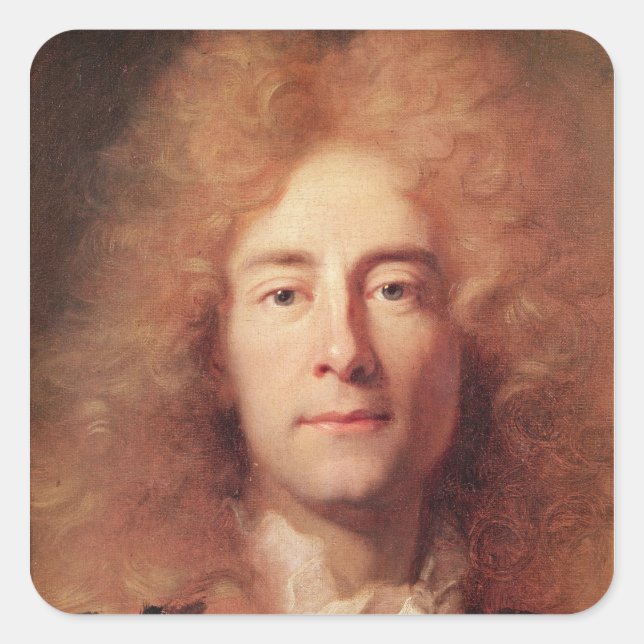Portrait of an Unknown Man Square Sticker (Front)