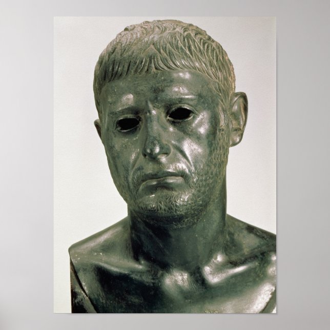 Portrait of an unknown Roman warrior, AD 30s Poster (Front)