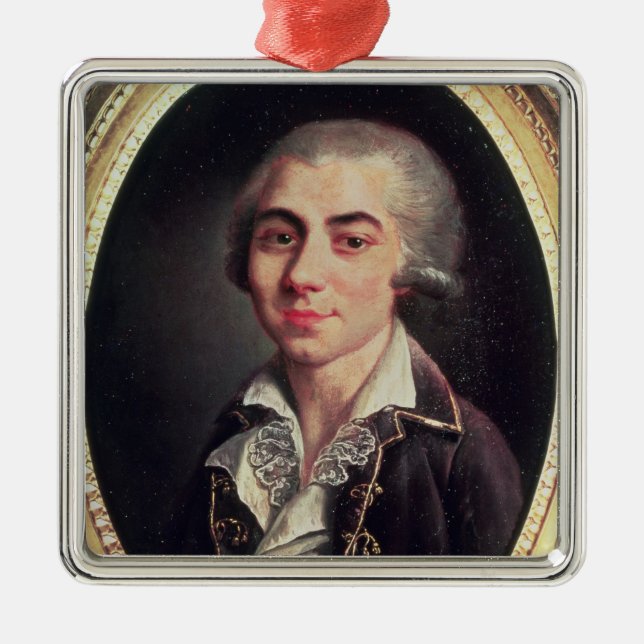 Portrait of Andre Chenier Metal Ornament (Front)