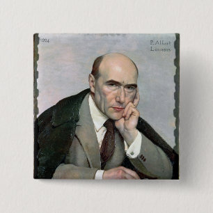 Portrait of Andre Gide  1924 15 Cm Square Badge