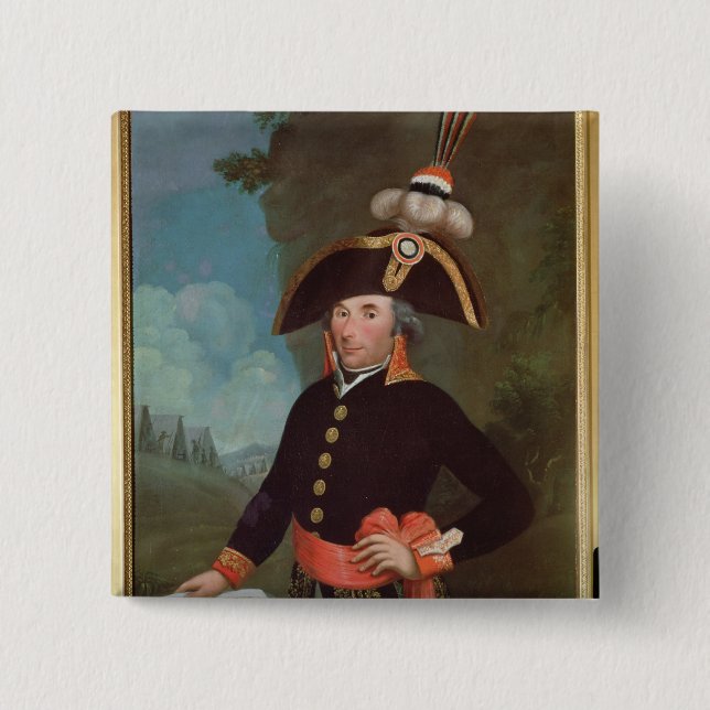 Portrait of Andre Massena 15 Cm Square Badge (Front)
