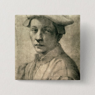 Portrait of Andrea Quaratesi, c.1532 15 Cm Square Badge