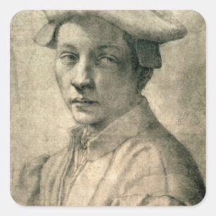 Portrait of Andrea Quaratesi, c.1532 Square Sticker