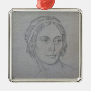Portrait of Anna Pavlova , 1908 Metal Ornament