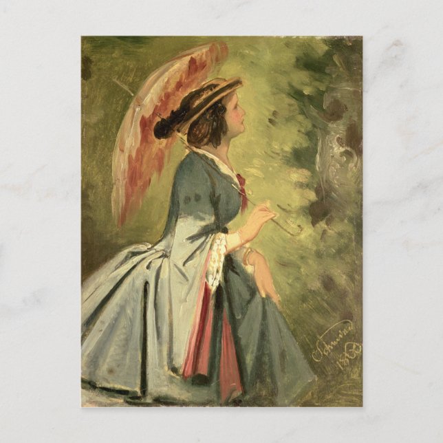 Portrait of Anna, the artist's daughter, 1860 Postcard (Front)