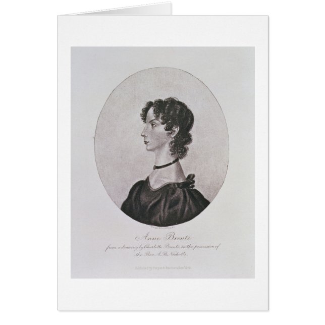 Portrait of Anne Bronte (1820-49) from a drawing i (Front)