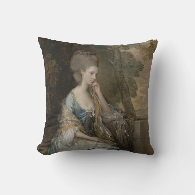 Portrait of Anne, Countess of Chesterfield, 1777 Cushion (Front)