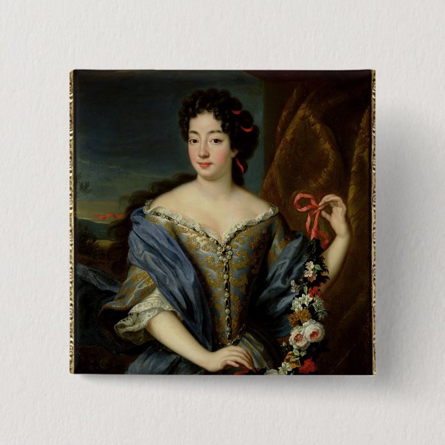 Portrait of Anne de Baviere 15 Cm Square Badge (Front)