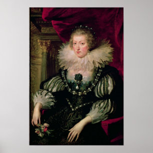Portrait of Anne of Austria  Infanta of Spain Poster