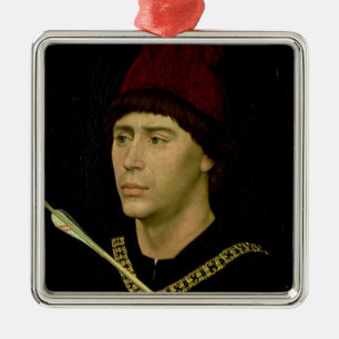 Portrait of Antoine bastard of Burgundy Metal Tree Decoration