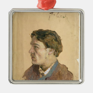 Portrait of Anton Chekhov Metal Ornament