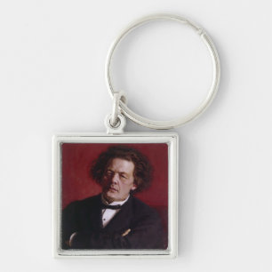 Portrait of Anton Grigoryevich Rubinstein, 1881 Key Ring