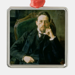 Portrait of Anton Pavlovich Chekhov, 1898 Metal Ornament