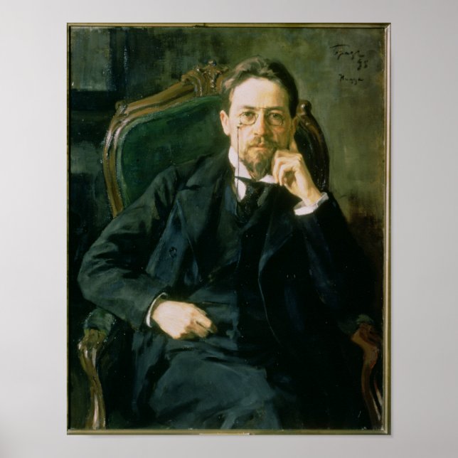 Portrait of Anton Pavlovich Chekhov, 1898 Poster (Front)