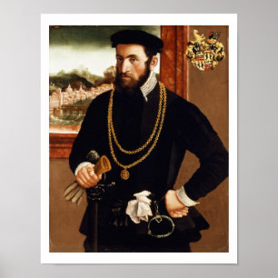 Portrait of Anton Rummel von Liechtenan Poster