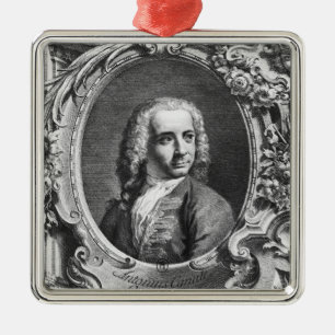 Portrait of Antonio Canaletto Metal Ornament