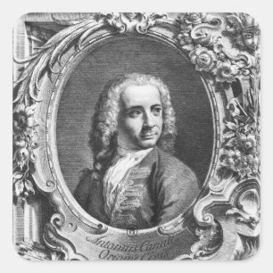 Portrait of Antonio Canaletto Square Sticker