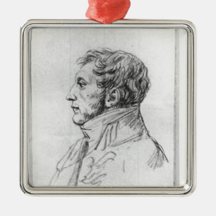 Portrait of Armand Augustin Louis Metal Ornament