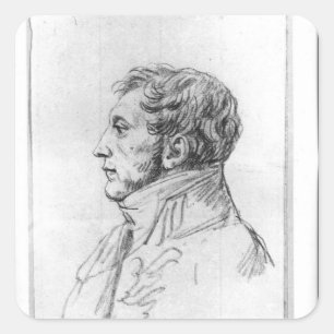 Portrait of Armand Augustin Louis Square Sticker