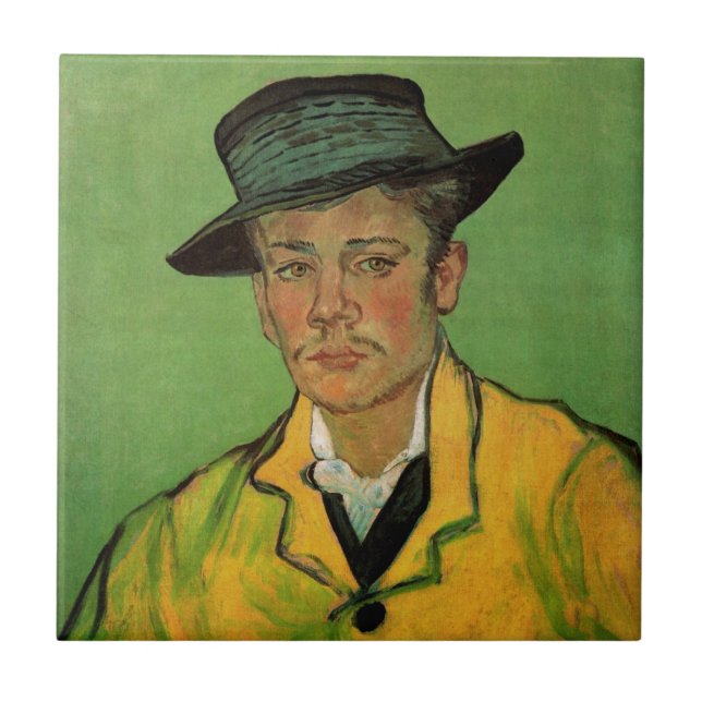 Portrait of Armand Roulin by Vincent van Gogh Ceramic Tile (Front)