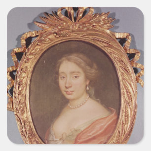Portrait of Armande Bejart Square Sticker