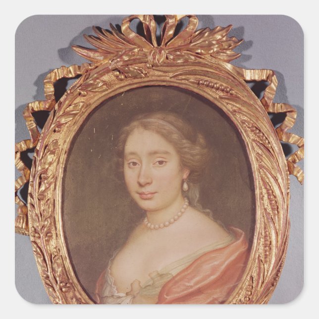 Portrait of Armande Bejart Square Sticker (Front)