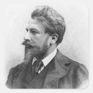 Portrait of Arthur Schnitzler Square Sticker
