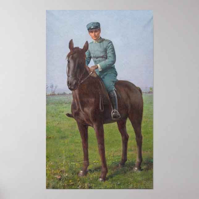 Portrait of Attilio Triboletti (Cavalry Soldier) Poster (Front)