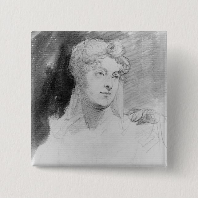 Portrait of Augusta Leigh 15 Cm Square Badge (Front)