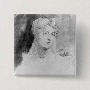 Portrait of Augusta Leigh 15 Cm Square Badge