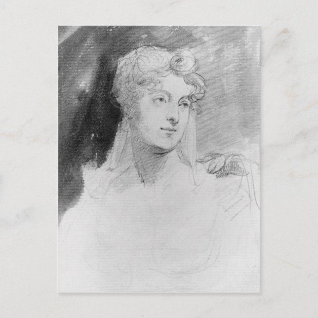 Portrait of Augusta Leigh Postcard (Front)