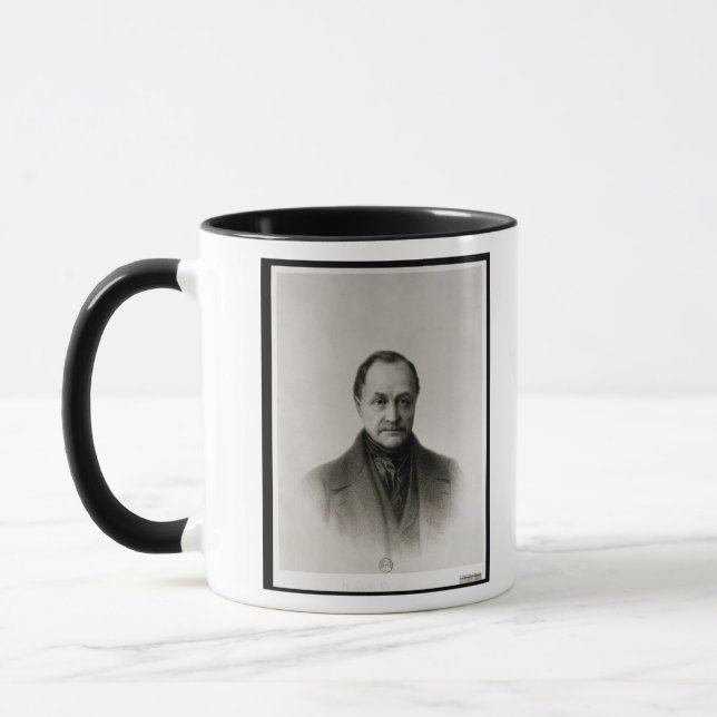 Portrait of Auguste Comte , French philosopher Mug (Left)