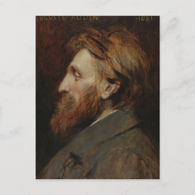 Portrait of Auguste Rodin  1881 Postcard (Front)