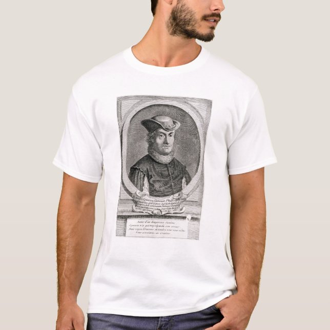 Portrait of Baruch or Benedict Spinoza T-Shirt (Front)