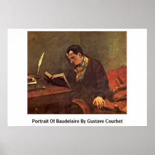 Portrait Of Baudelaire By Gustave Courbet Poster