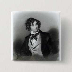 Portrait of Benjamin Disraeli Esquire M.P. 15 Cm Square Badge