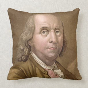 Portrait of Benjamin Franklin (1706-90), from 'Le Cushion