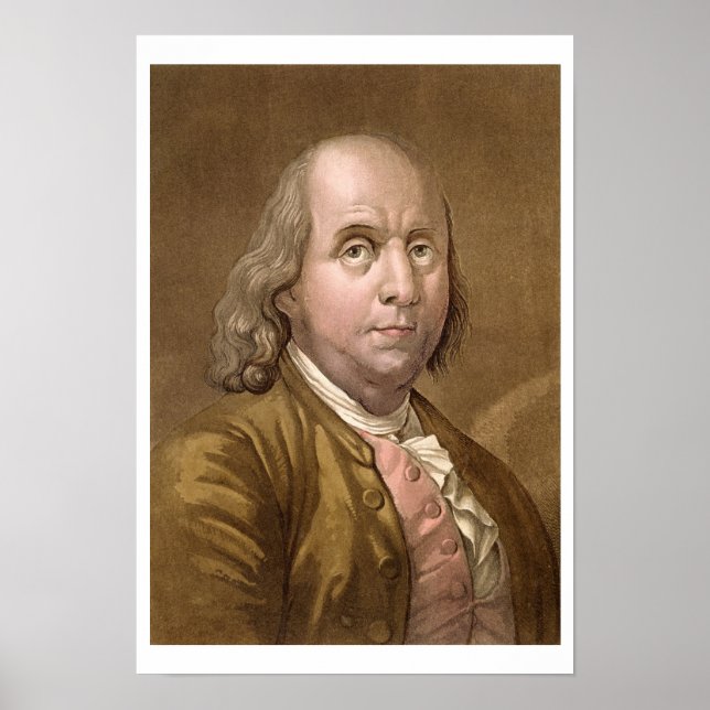 Portrait of Benjamin Franklin (1706-90), from 'Le Poster (Front)