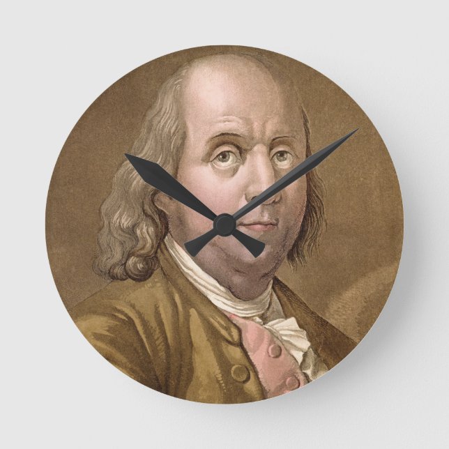 Portrait of Benjamin Franklin (1706-90), from 'Le Round Clock (Front)