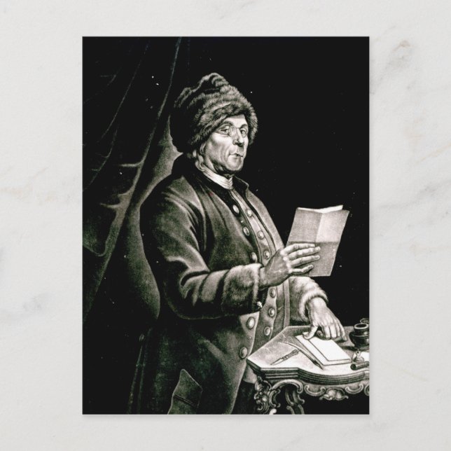 Portrait of Benjamin Franklin, 1777 Postcard (Front)