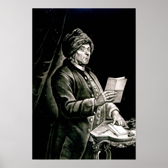 Portrait of Benjamin Franklin, 1777 Poster (Front)