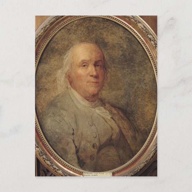Portrait of Benjamin Franklin, c.1780 Postcard (Front)