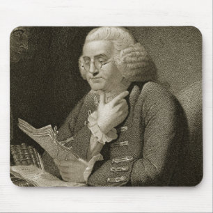 Portrait of Benjamin Franklin, engraved by Thomas Mouse Pad